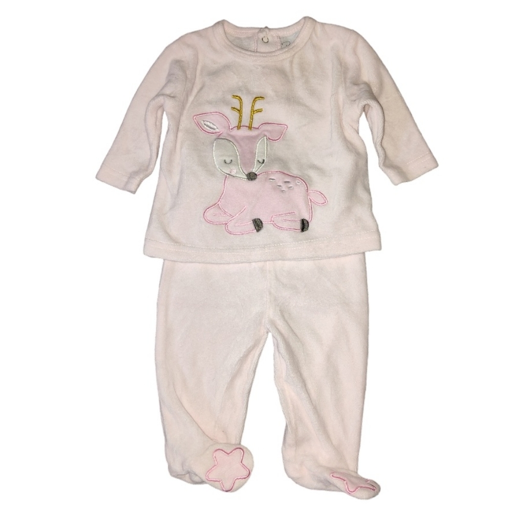 Rene Rofe pink matching set Size 0-3 Months